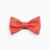 Best E.Marinella Red Pre-Knotted Silk Bowtie- Small Flower Pattern