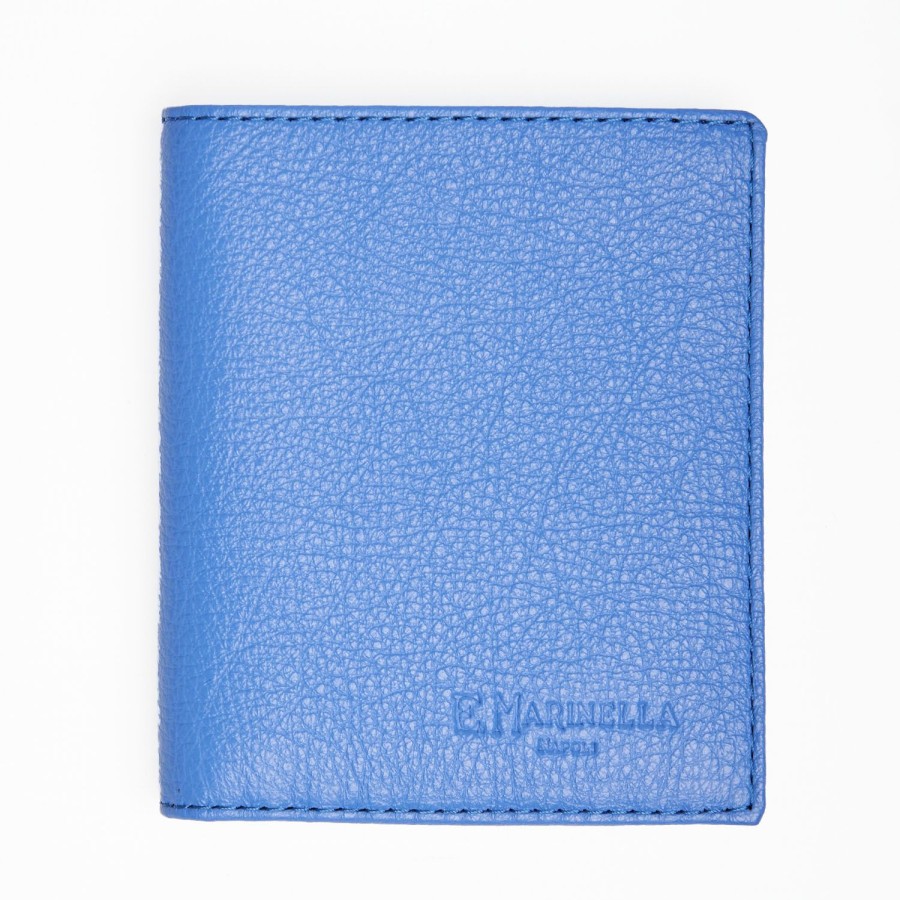 New E.Marinella Bluette Hammered Leather Small Wallet