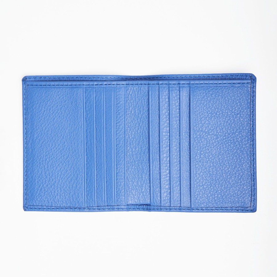 New E.Marinella Bluette Hammered Leather Small Wallet