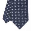 Best E.Marinella Dark Blue Sartorial Classic Silk Tie - Small Flower Designs