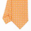 Clearance E.Marinella Orange Sartorial 7 Cm Silk Tie - Small Flower Pattern