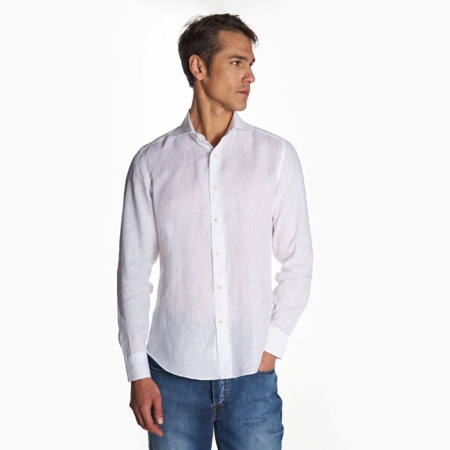 Wholesale E.Marinella White Linen Shirt