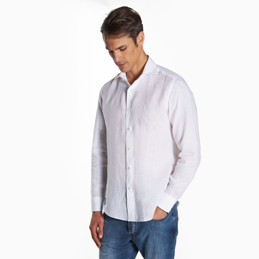 Wholesale E.Marinella White Linen Shirt