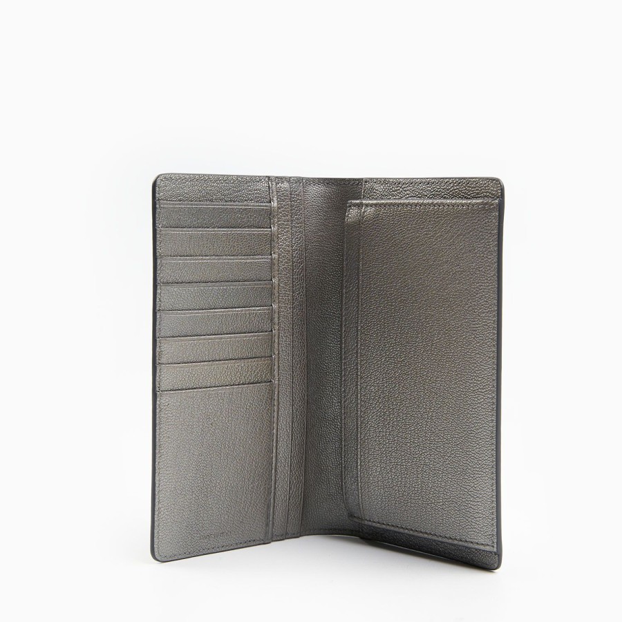 Wholesale E.Marinella Lead Grey Big Wallet In Soft Leather