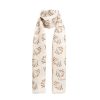 Wholesale E.Marinella Beige Cotton And Linen Scarf - Brown Fans