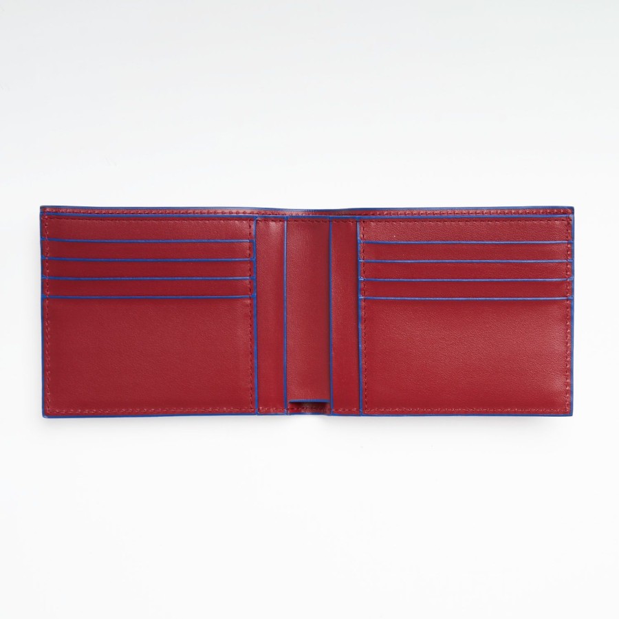 Online E.Marinella Ruby Red Leather Horizontal Wallet