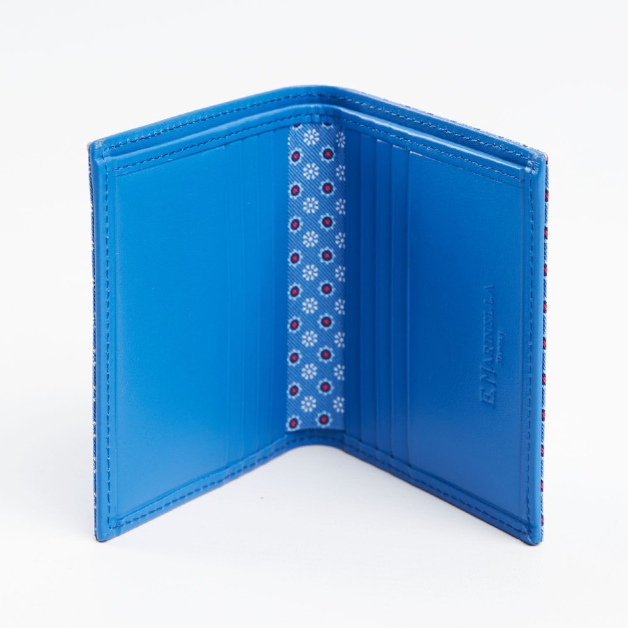 Hot E.Marinella Powder Blue Small Wallet In Silk And Leather