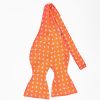 Online E.Marinella Orange Silk Bowtie To Self-Tie Small Flower Pattern