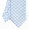 Online E.Marinella Light Blue Sartorial Classic Silk Tie - Small Flower Pattern