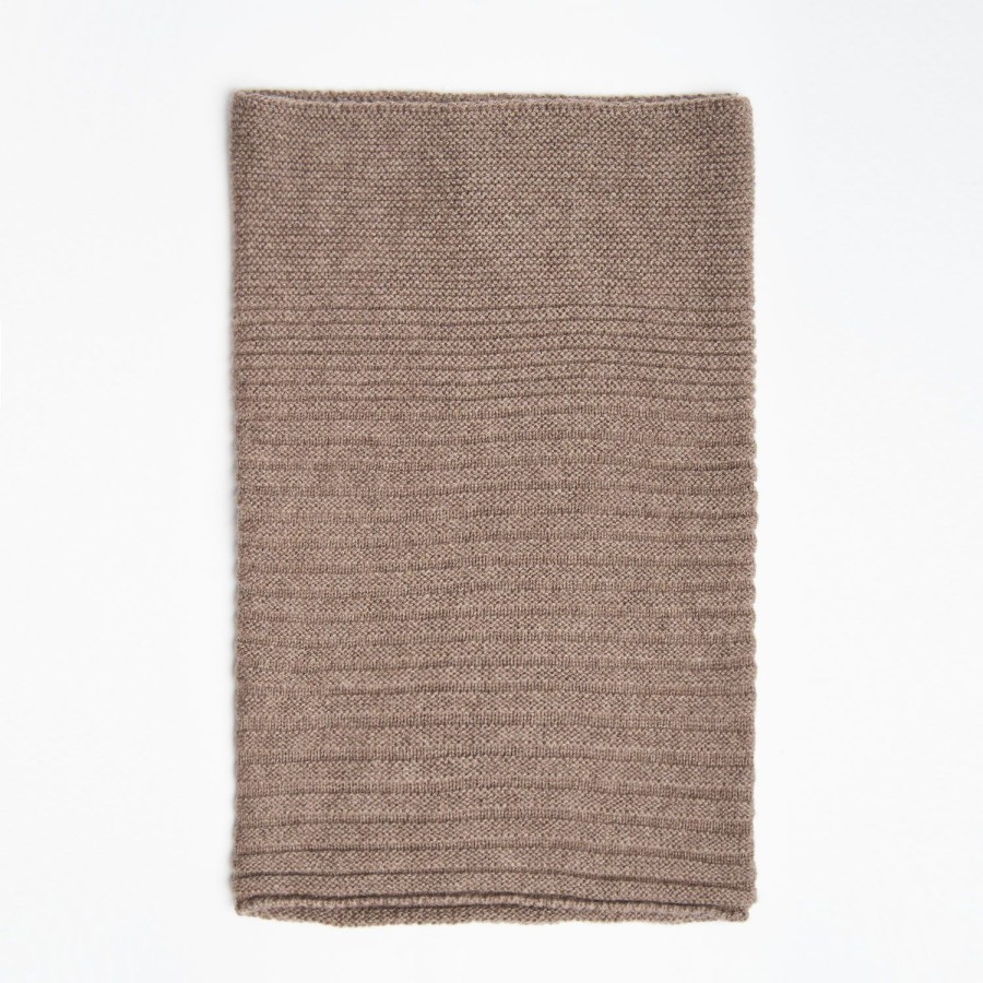 Hot E.Marinella Light Brown Cashmere Tubular Neck Warmer