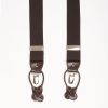 Best E.Marinella Dark Brown Plain Colour Braces