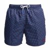 Clearance E.Marinella Dark Blue Swim Short - Small Flower Pattern