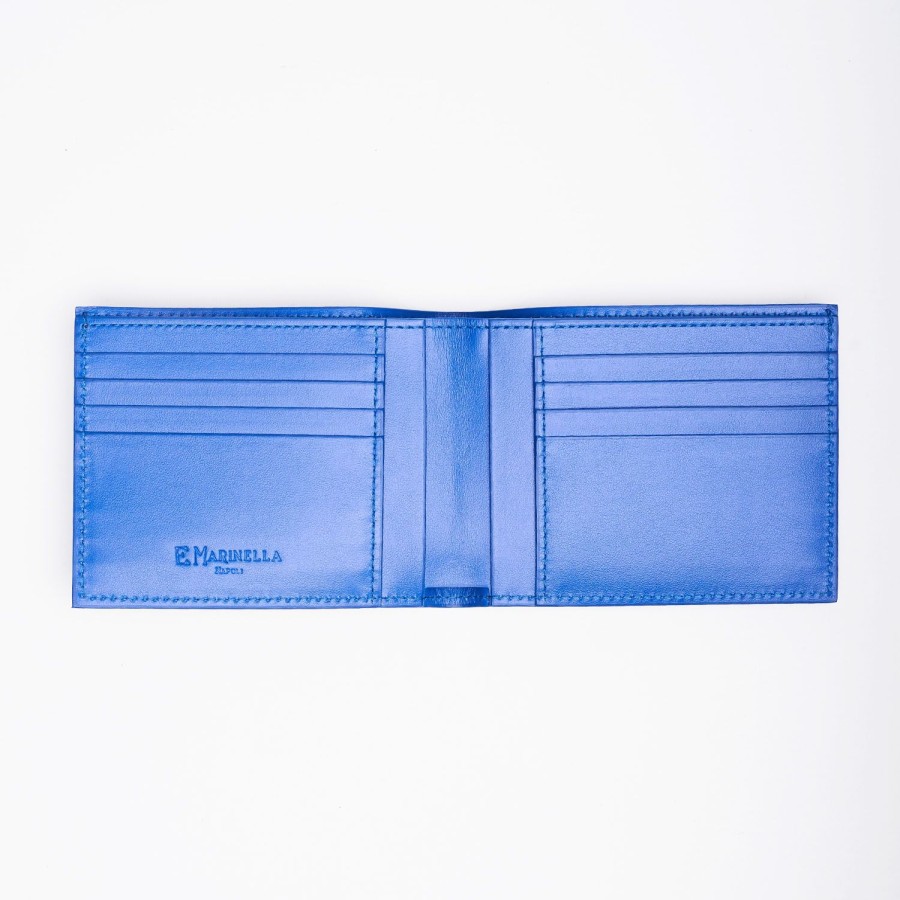 Wholesale E.Marinella Bluette Smooth Leather Horizontal Wallet