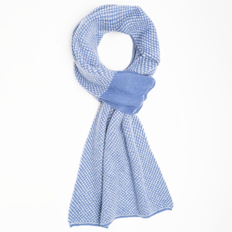 Best E.Marinella Bluette And Beige Cashmere Neck Warmer