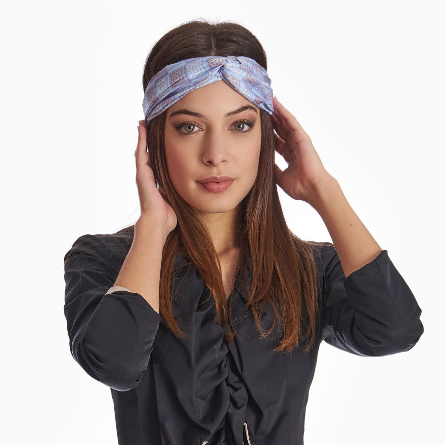 Wholesale E.Marinella Light Blue Headscarf Twist - Archivio Pattern