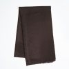 Clearance E.Marinella Dark Brown Em Logo Scarf In Wool And Cashmere