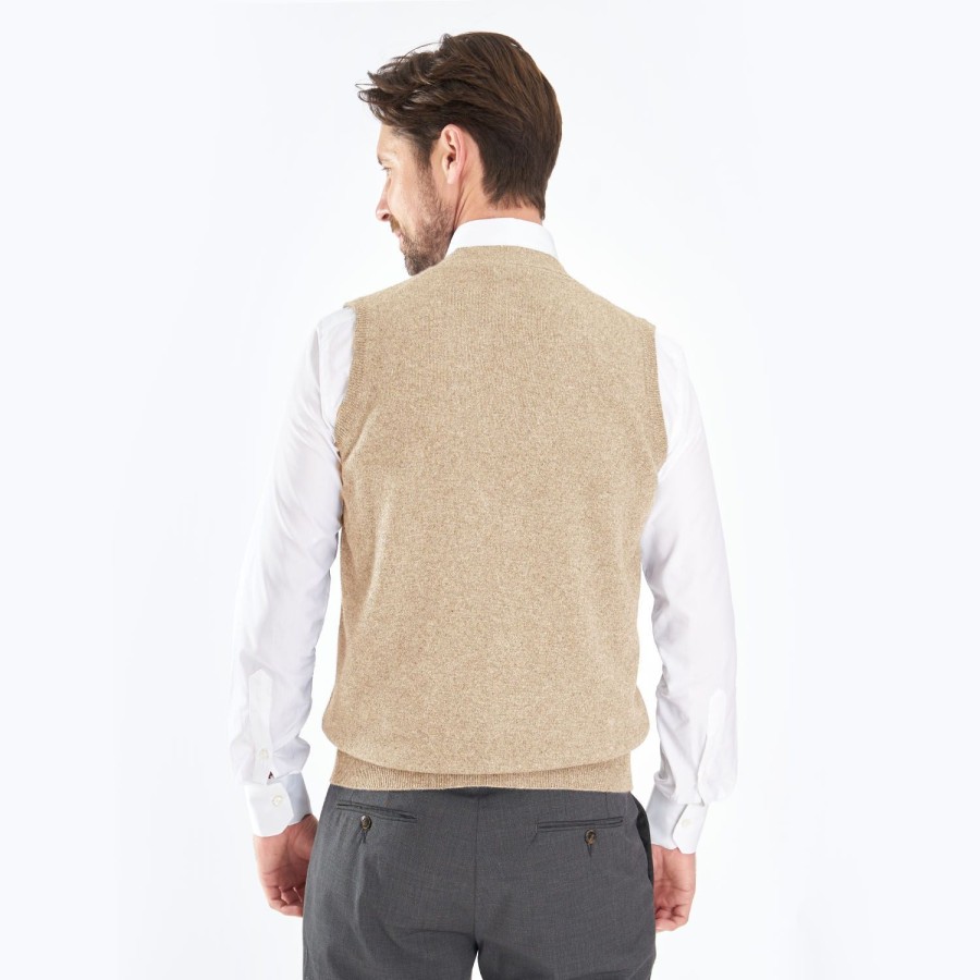 Best E.Marinella Beige Wool And Cashmere Gilet