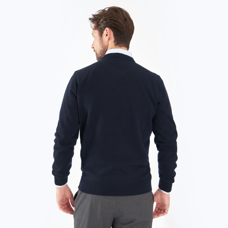 Hot E.Marinella Wool And Cashmere Crewneck Sweater - Night Blue