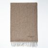 Wholesale E.Marinella Light Brown Cashmere Fringed Scarf