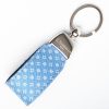 New E.Marinella Mid Blue Keyfob In Silk And Leather