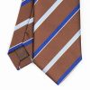 Clearance E.Marinella Dark Brown Sartorial Striped Silk Tie