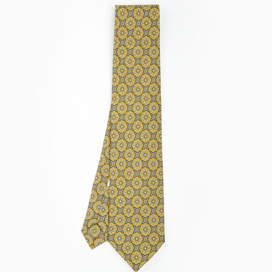 Online E.Marinella Yellow Archivio Collection Silk Tie 1985-05