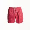 Clearance E.Marinella Red Baby Swim Shorts - Large Flower Pattern