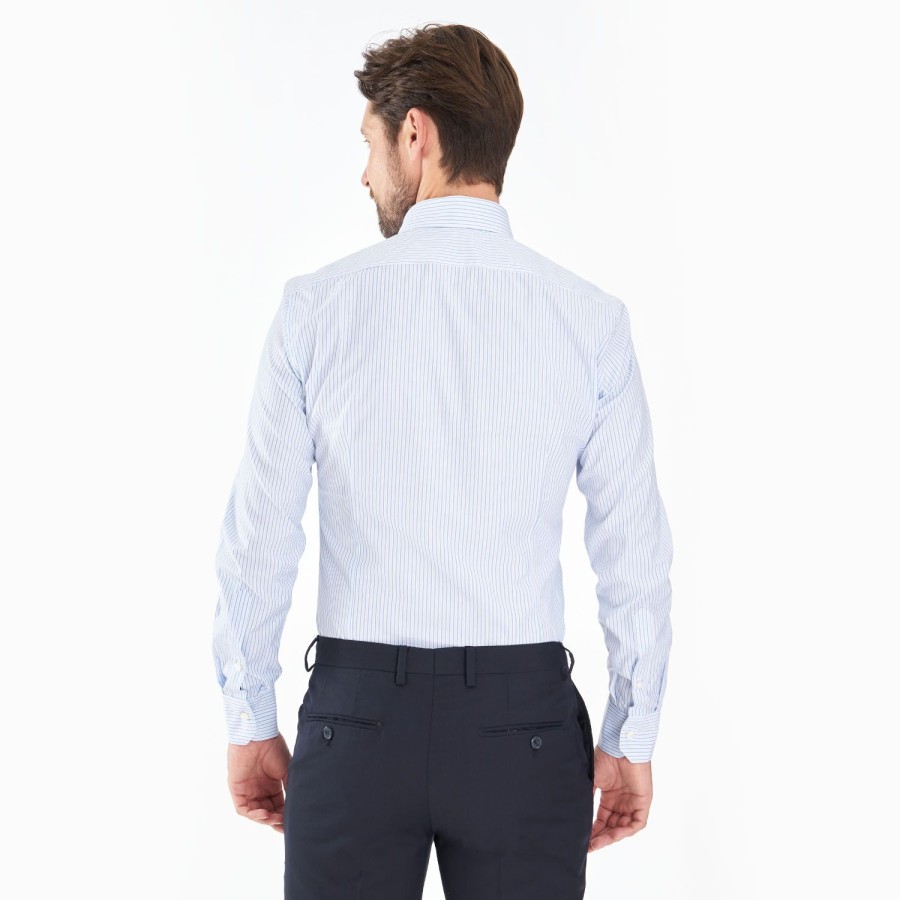 Wholesale E.Marinella Slim Double Line Cotton Classic Shirt