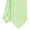 New E.Marinella Light Green Sartorial Classic Silk Tie - Small Flower Pattern