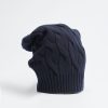 Hot E.Marinella Cable-Knit Blue Wool Hat