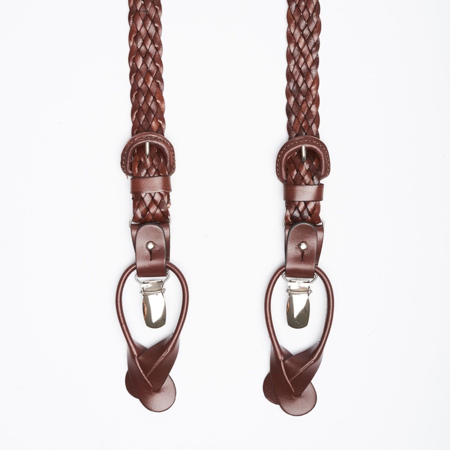 Hot E.Marinella Dark Brown Leather Braces