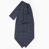 Hot E.Marinella Dark Blue Silk Ascot Tie - Small Flower Designs