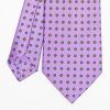 Online E.Marinella Purple Sartorial Classic Silk Tie Small Flower Pattern