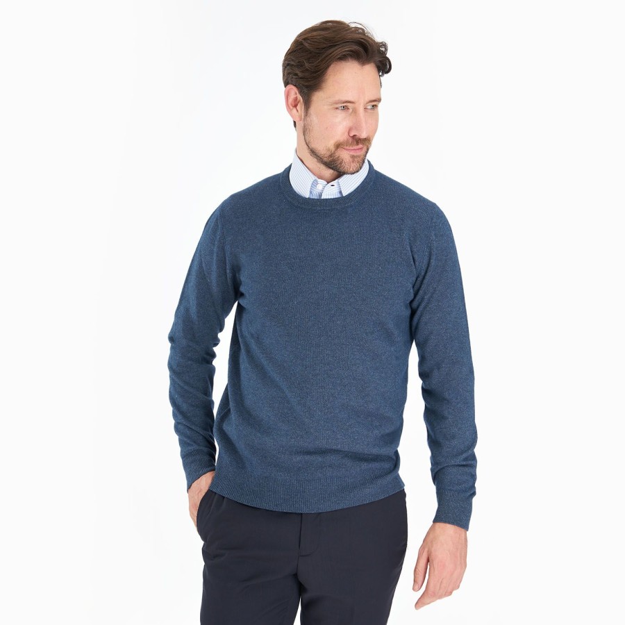 Hot E.Marinella Wool And Cashmere Crewneck Sweater - Blue