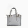 Hot E.Marinella Light Blue Mini Shopping Bag In Hammered Leather