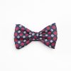 Clearance E.Marinella Blue Pre-Knotted Silk Bowtie- Large Flower Pattern