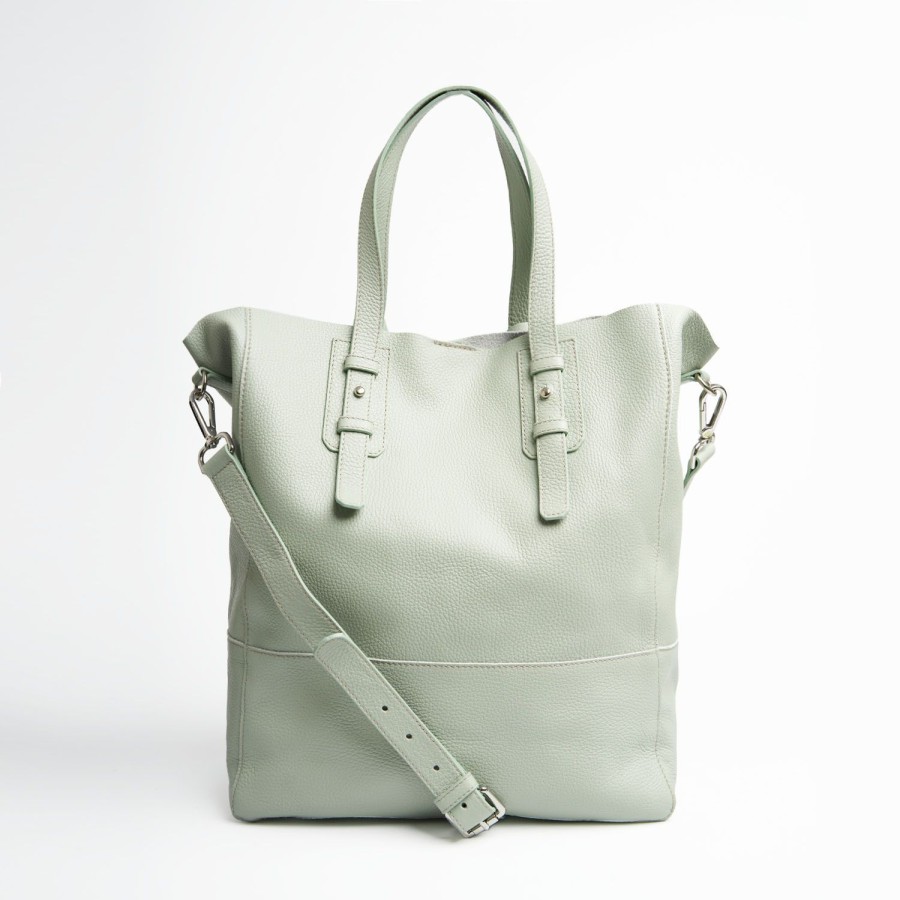 New E.Marinella Light Green Deconstructed Bag