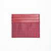 Clearance E.Marinella Burgundy Leather And Silk Credit Card Holder 5 Compartments