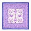 Best E.Marinella Violet Silk Scarf 90 - Damask Pattern