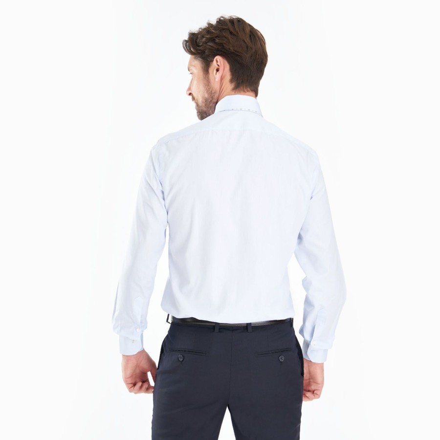 Wholesale E.Marinella Regular Light Blue Cotton Classic Shirt