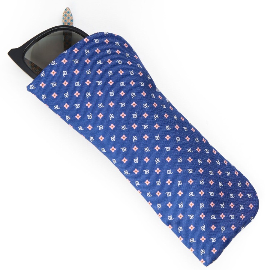 Best E.Marinella Blue Silk Glasses Case