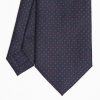 Hot E.Marinella Dark Blue Sartorial Classic Silk Tie Polka Dot Pattern