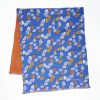 Wholesale E.Marinella Bluette And Orange Wool And Silk Scarf Floral Pattern