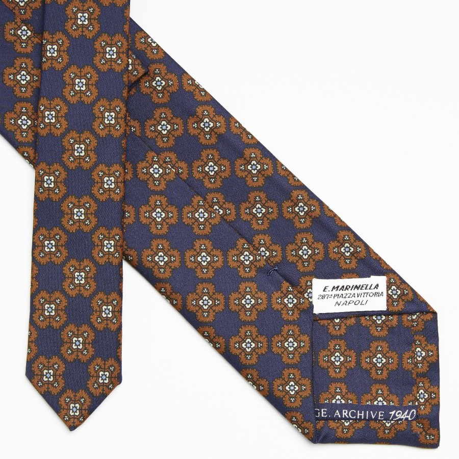 Wholesale E.Marinella Blue Archivio Collection Silk Tie 1940_02