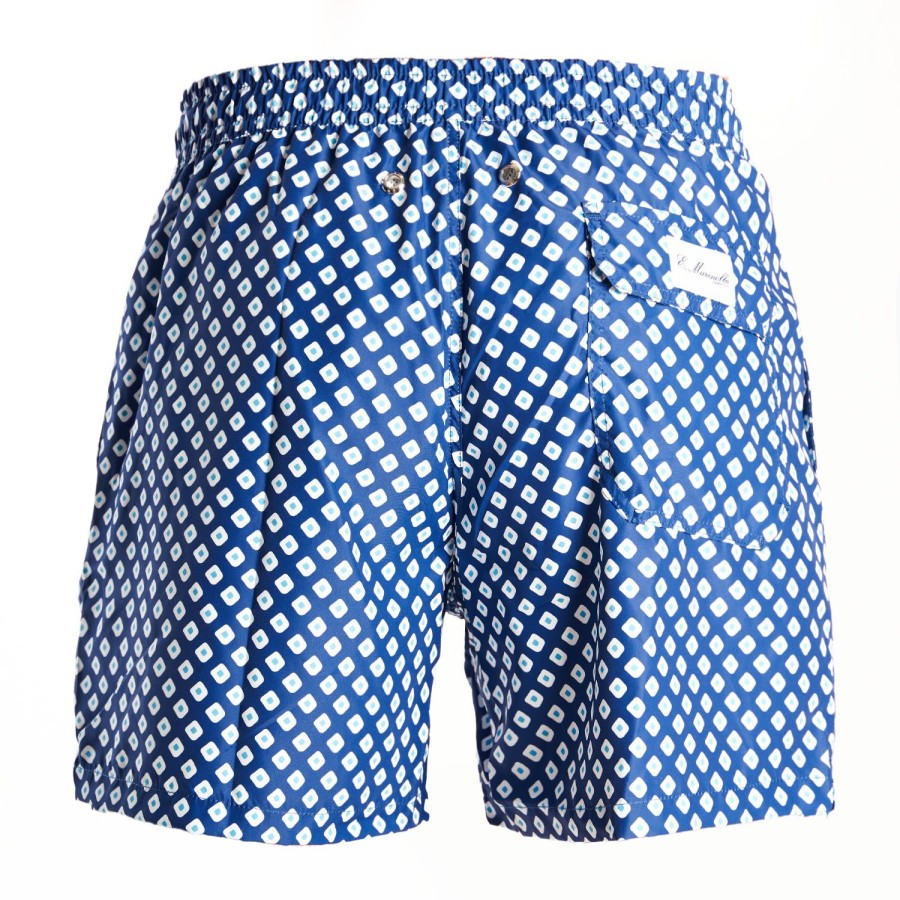 Online E.Marinella Blue Swim Shorts - Large Flower Pattern