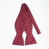 Hot E.Marinella Burgundy Silk Bowtie To Self-Tie - Small Geometric Pattern