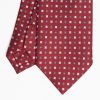 Best E.Marinella Burgundy Sartorial Classic Silk Tie - Small Flower Pattern