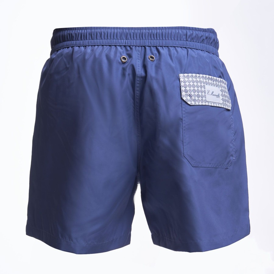 Best E.Marinella Blue Swim Short - Plain Colour