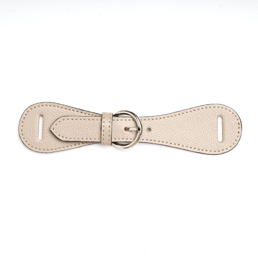 Online E.Marinella Beige Leather Scarf-Buckle