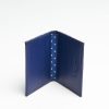 Best E.Marinella Blue Leather Folding Card Holder - 10 Compartments